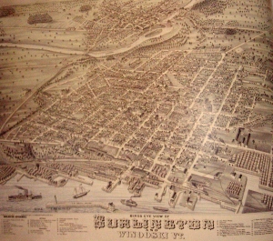 A map of Burlington in the 1800s
