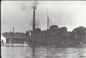 A look at the docks of Essex NY, in the late 1800s